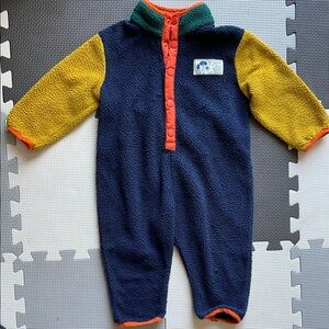 EUC Tiny Cottons Colourful Kids Fleece One Piece 18M